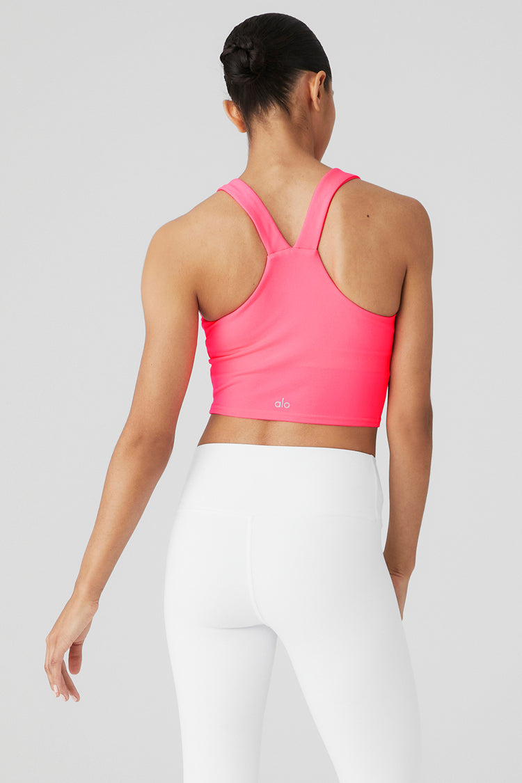 ALO YOGA airbrush Real bra tank in woodrose XS