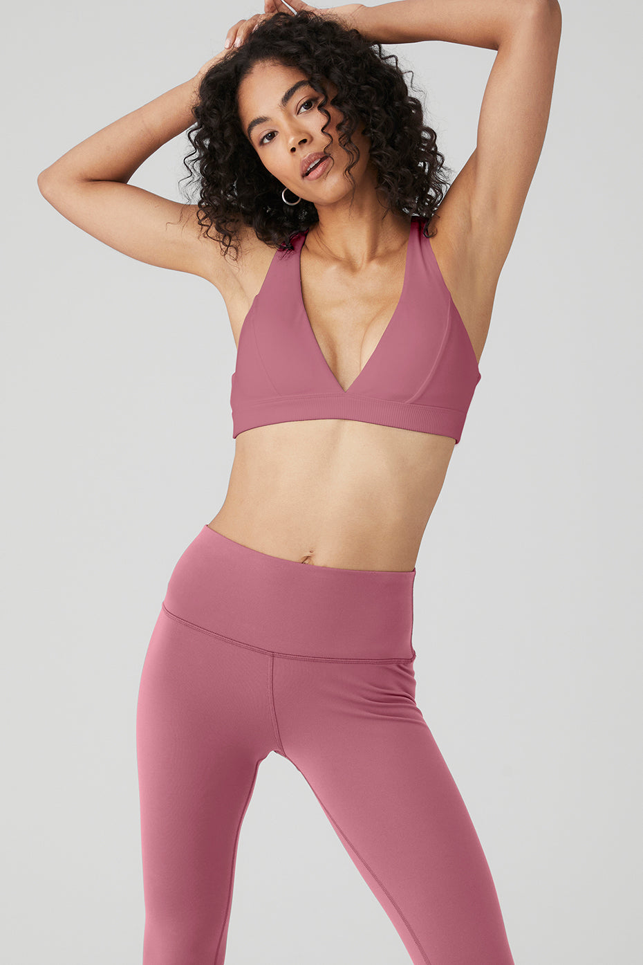 Alo Yoga Sunny Strappy Bra Guava Glossy In Pink | ModeSens