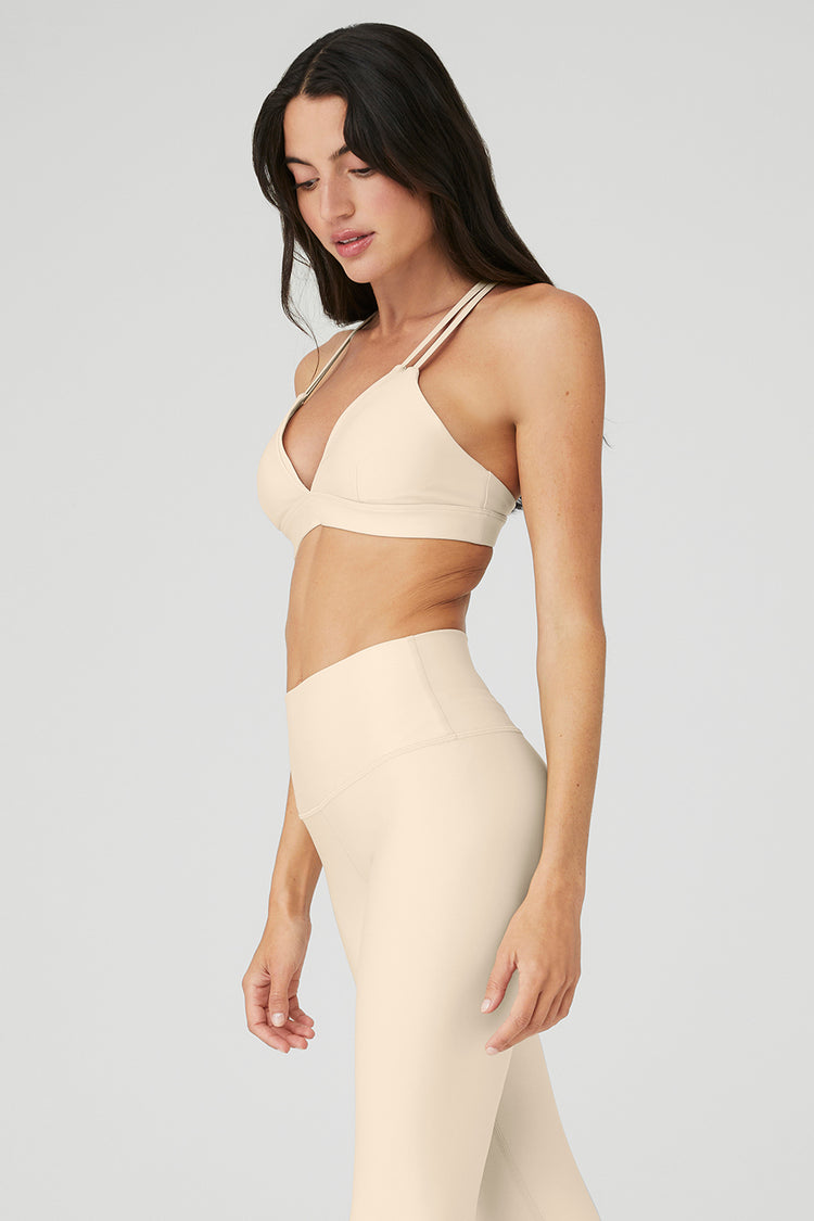 ALO YOGA Airlift Double Check cropped layered stretch and mesh