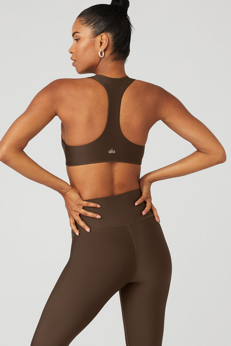 Airlift Advantage Racerback Bra - Espresso | Alo Yoga