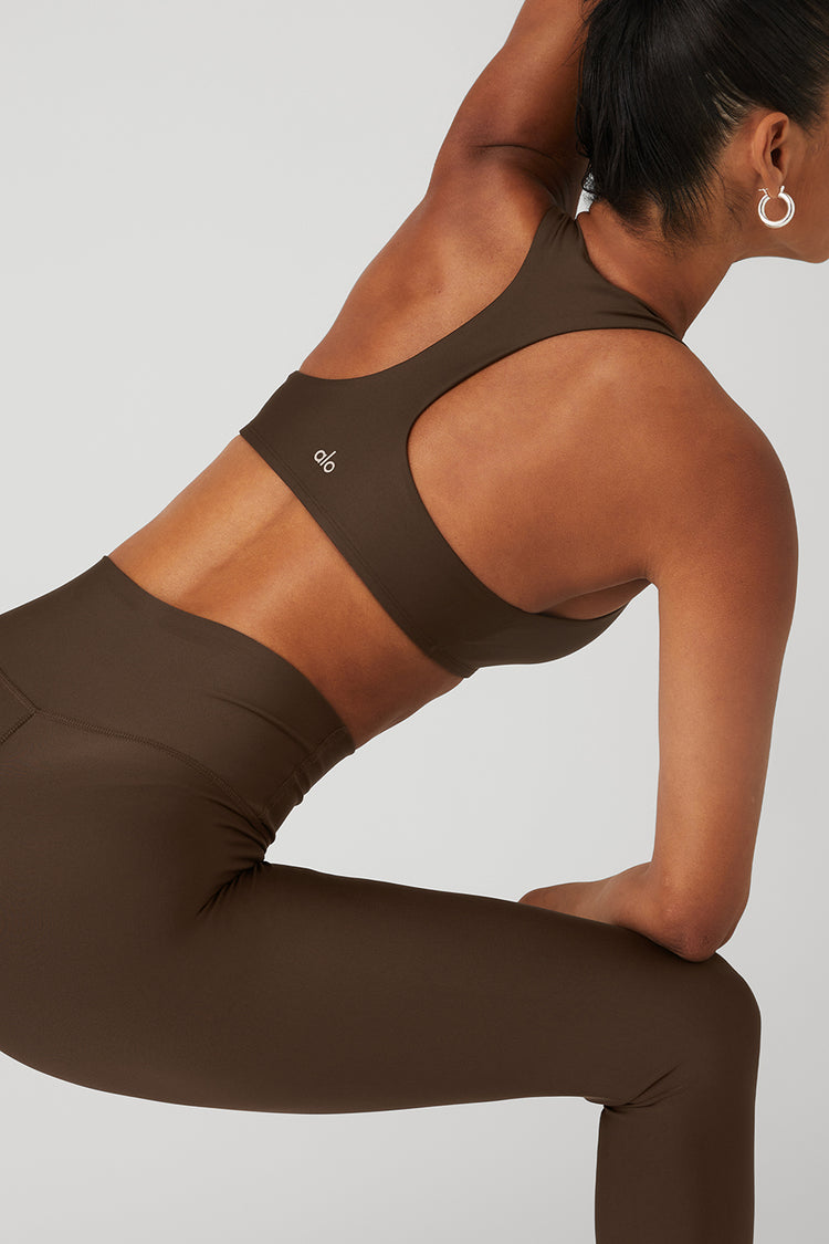 Alo Yoga Airlift Excite Sports Bra In Woodrose