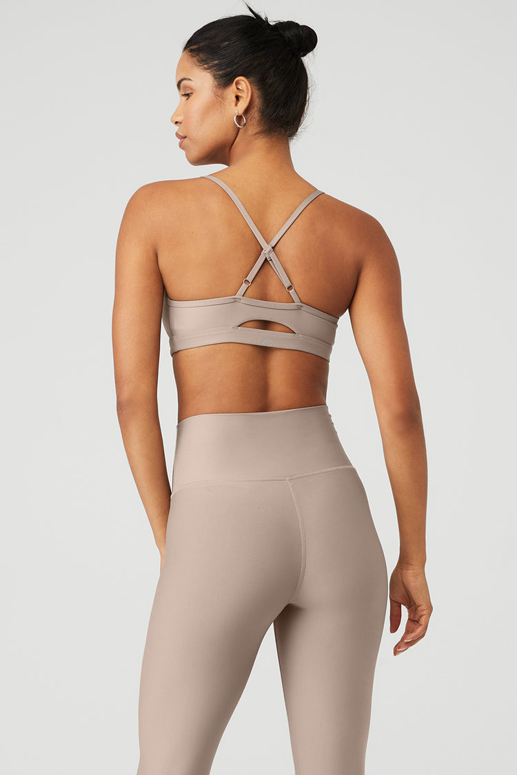 Womens Alo Yoga grey Airlift Intrigue Sports Bra