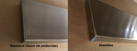 Seamless vs seamed stainless steel floating shelf