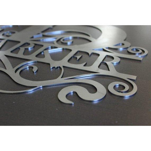 ORGANIC FLOURISH Circle Monogram - Steel Sign, Multiple Sizes and Colo –  Said Beautifully