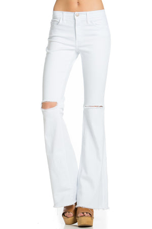 o2 denim flare jeans