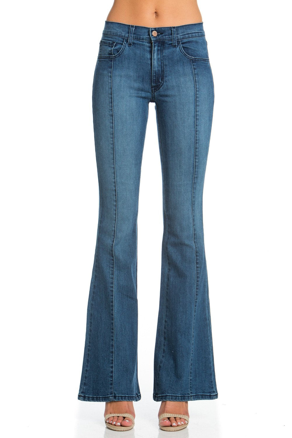 pilcro high rise flare jeans