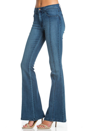 front seam flare jeans