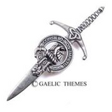 Brushed Pewter Clan Crest Kilt Pins (Clans A - F)