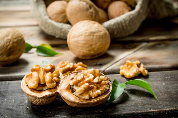Best nuts for weight loss Walnuts cracked open in the shell