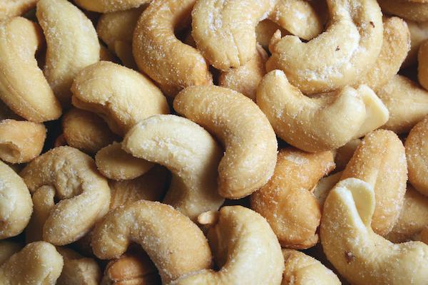 Close up of cashews