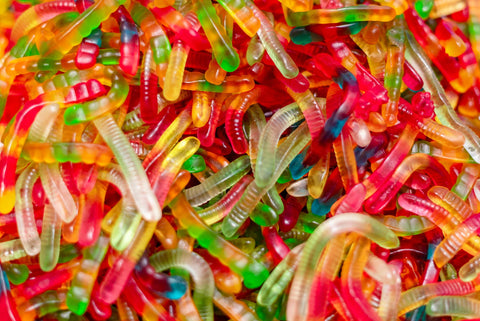 large batch of gummy worms 