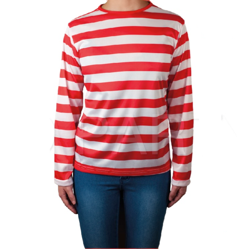 childrens red and white striped top