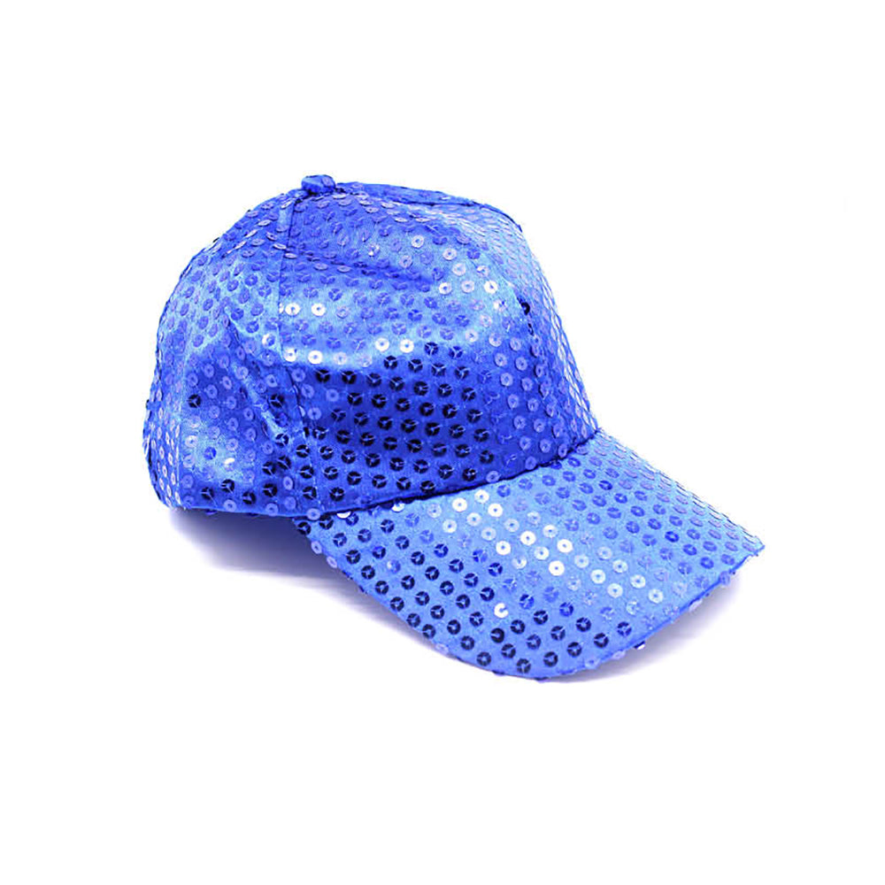 Sequin Baseball Cap - Blue – Sydney Costume Shop