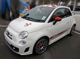 Fiat 500 Abarth Scorpion Car Bonnet Side Stripes Stickers decal graphic