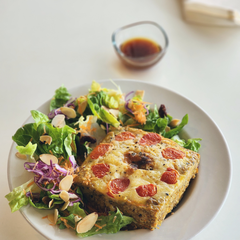 Baked Tempeh Frittata with Salad