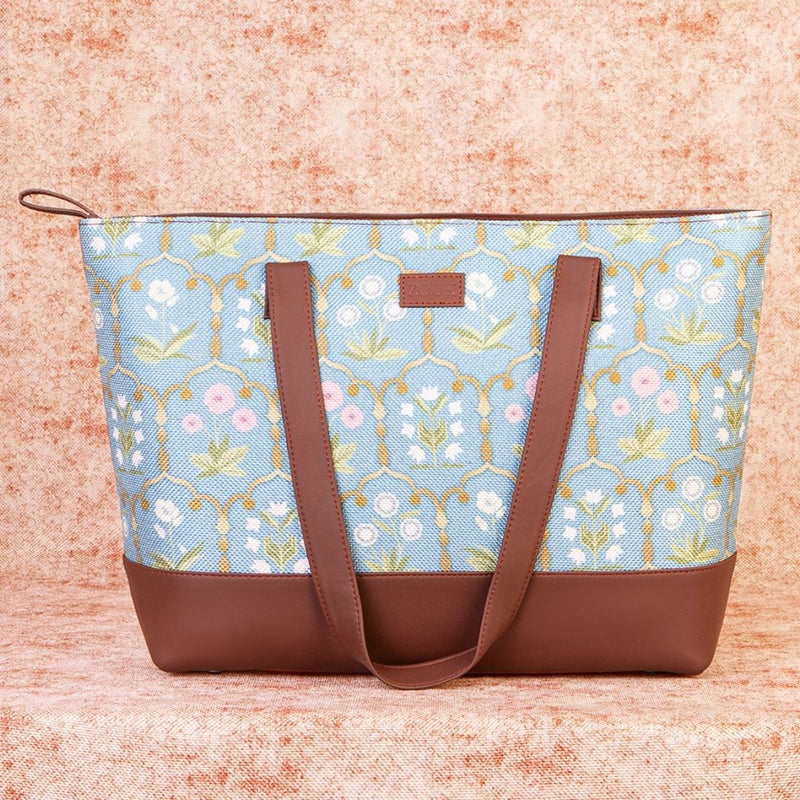 Zouk - Jaipur Fresco Blue Side Tote Bag - female