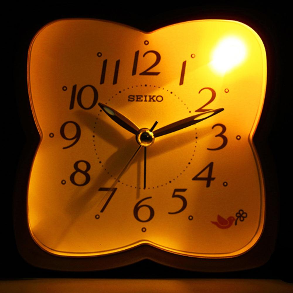 Seiko Alarm clock wIth selectable beep bird sounds (flower shaped)