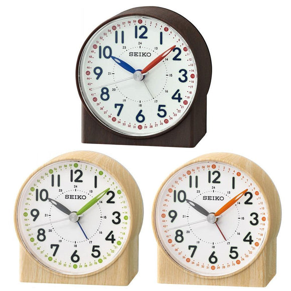 SEIKO Lumibrite® Alarm Clock with Wood Pattern Case QHE168