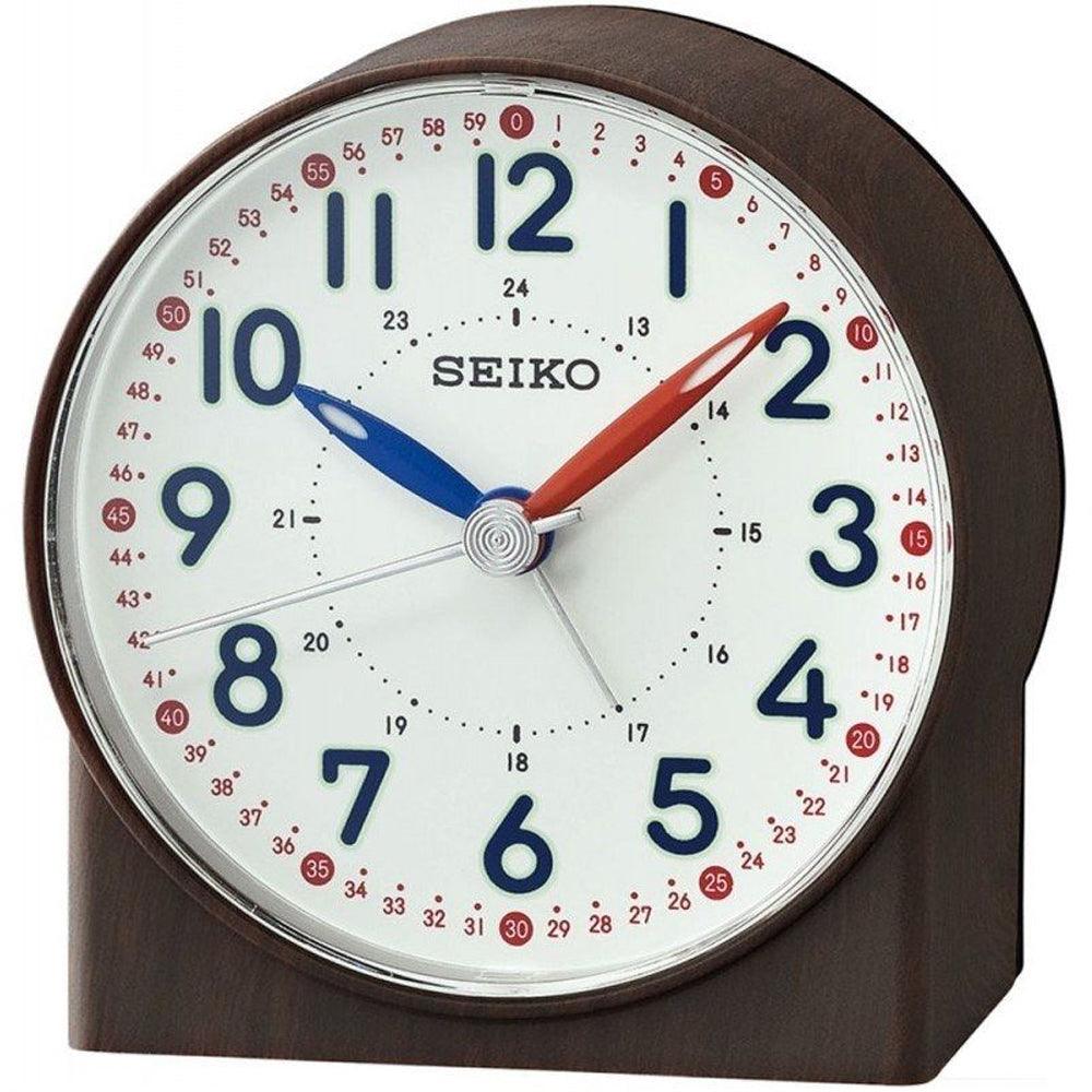 SEIKO Lumibrite® Alarm Clock with Wood Pattern Case QHE168