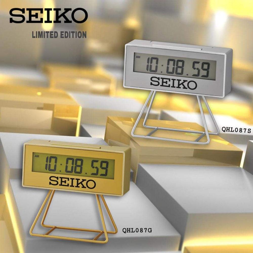 Seiko Mini Marathon Gold Digital Alarm Clock (Limited Edition) QHL087G |  Watch it! Pte Ltd