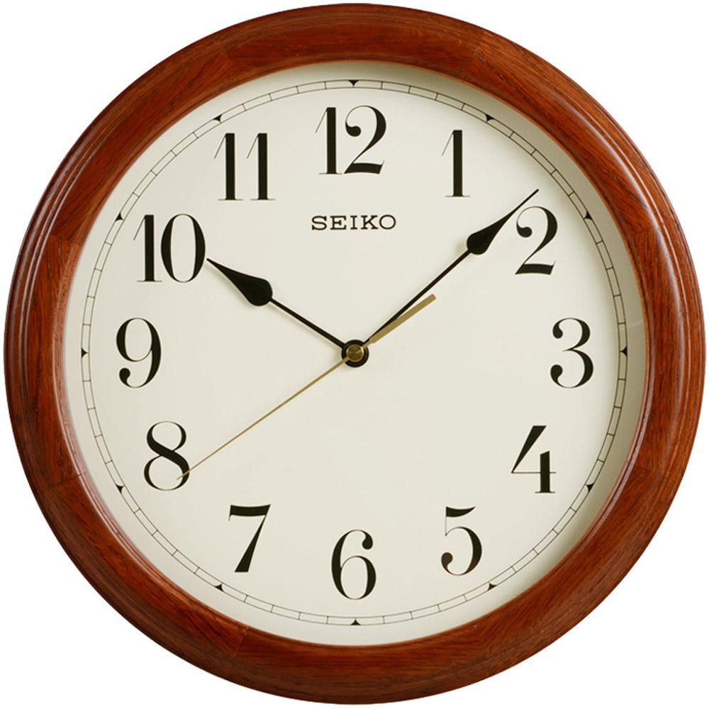 Seiko Oak Wood Wall Clock QXA153B | Watch it! Pte Ltd