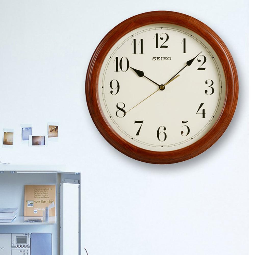 Seiko Oak Wood Wall Clock QXA153B | Watch it! Pte Ltd