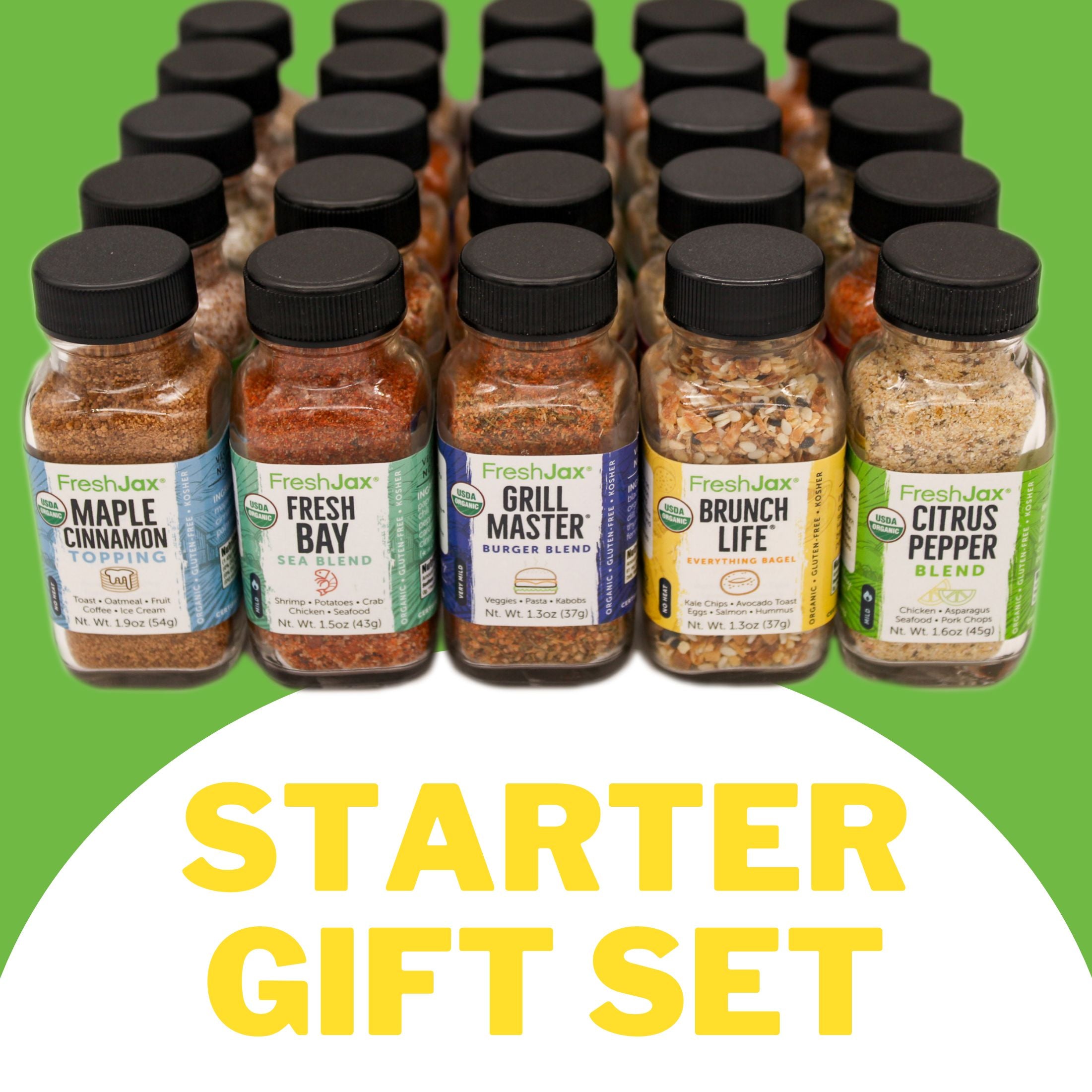 Seasonings + Spice Essentials Organic 50-pack Starter Collection