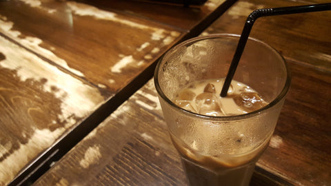 White Russian Cocktail on a picnic table