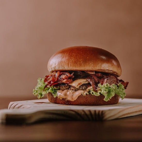 Bacon Cheeseburger with spicy curry ketchup