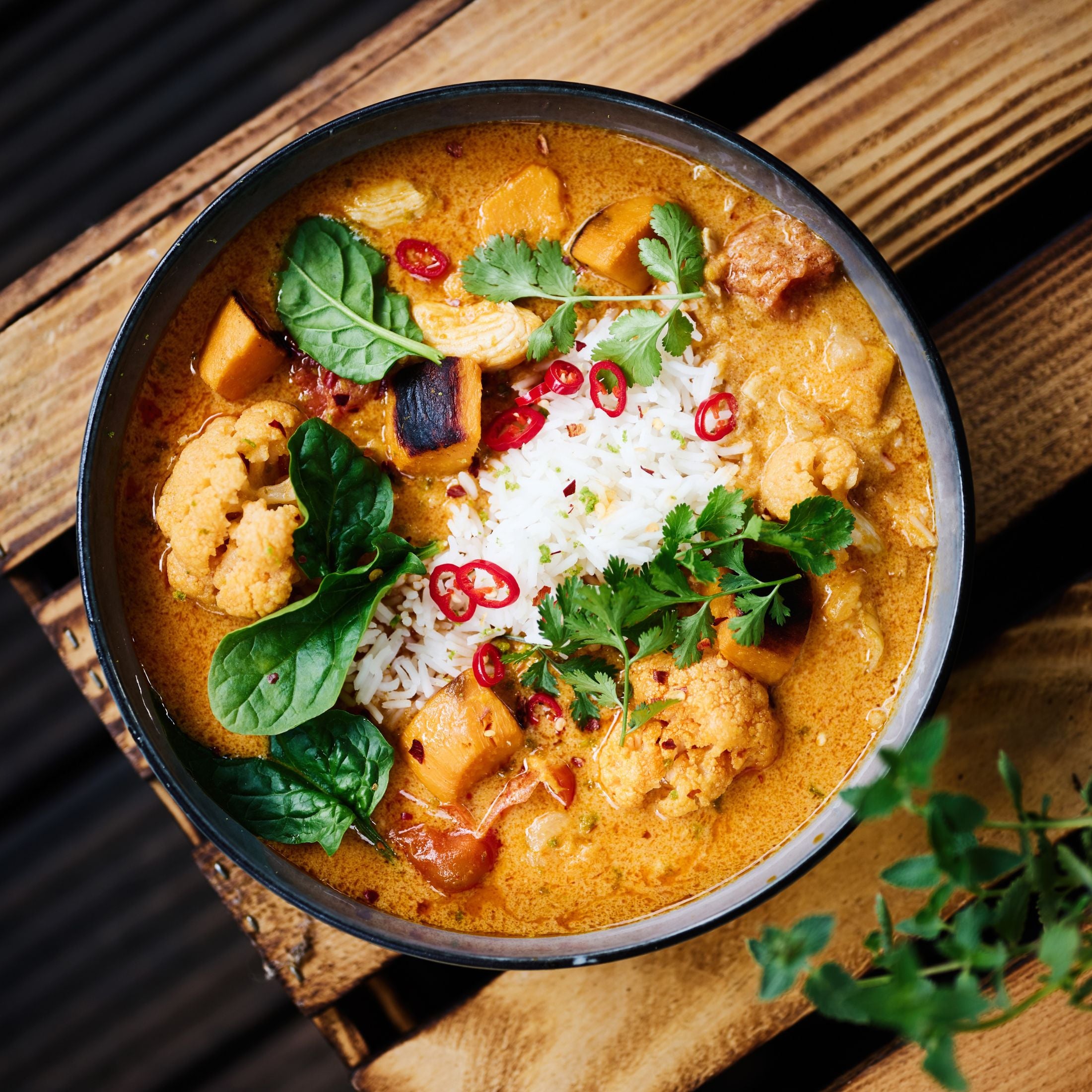 A bowl of spicy Lobster Curry