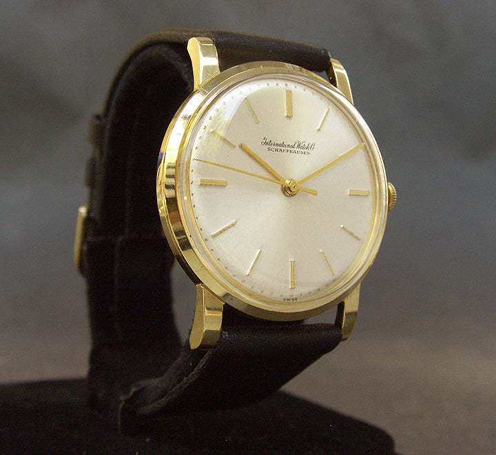 1963 IWC Schaffhausen 18K Gold Vintage Gents Swiss Watch Ref. 1205R ...