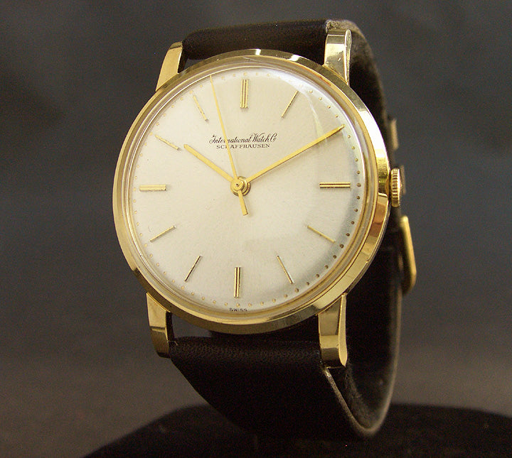 1963 IWC Schaffhausen 18K Gold Vintage Gents Swiss Watch Ref. 1205R ...