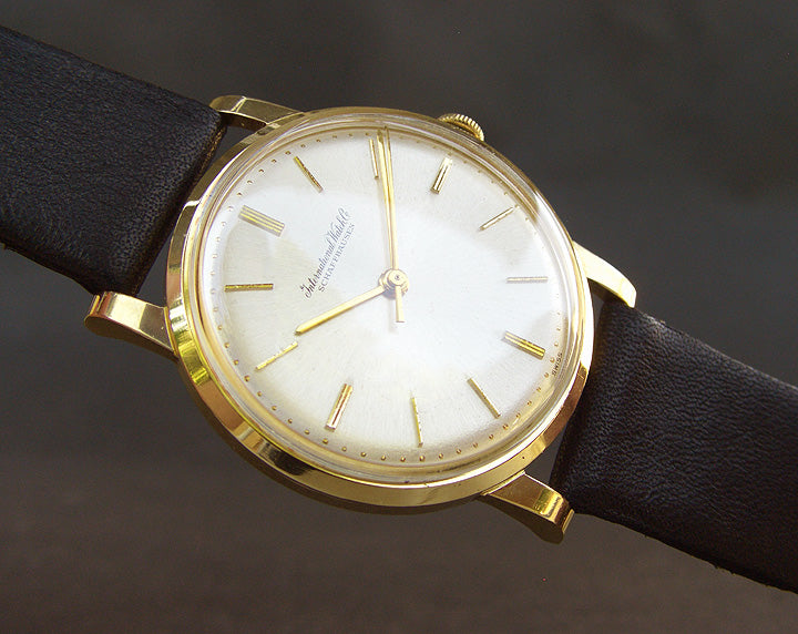 1963 IWC Schaffhausen 18K Gold Vintage Gents Swiss Watch Ref. 1205R ...