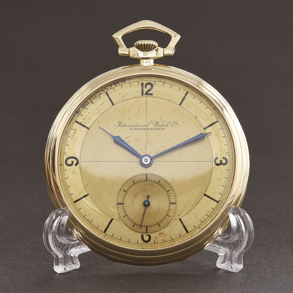 1929 IWC Schaffhausen 14K Gold Art Deco 