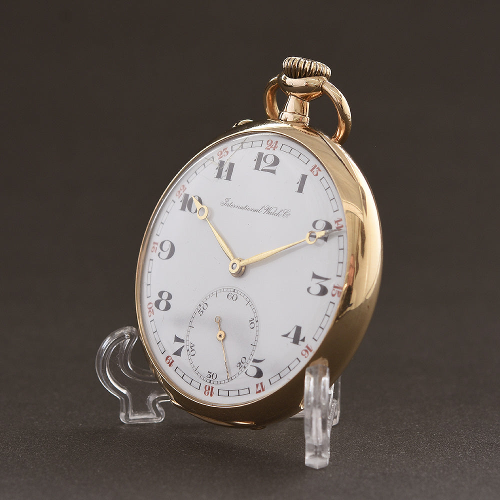 1911 IWC Schaffhausen 14K Gold Large Pocket Watch ...