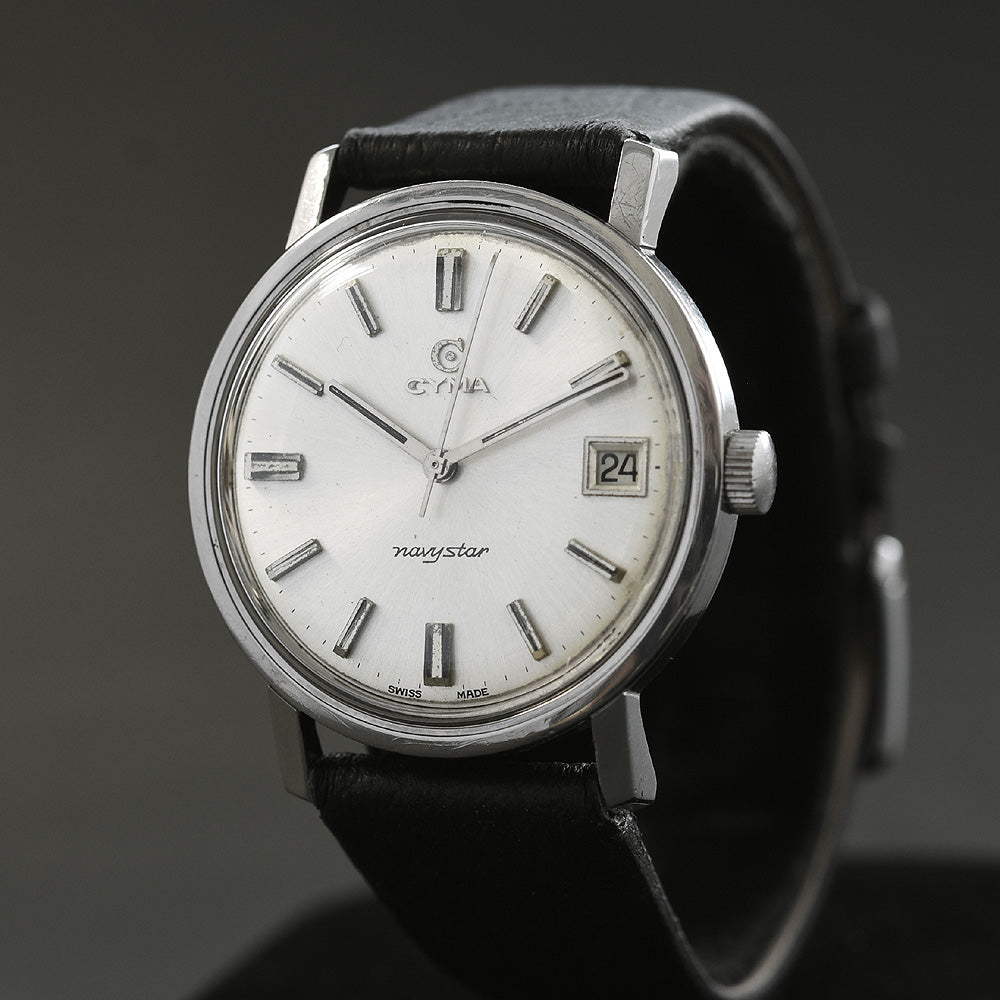 50s CYMA Navystar Automatic Date Gents Swiss Vintage Watch – empressissi