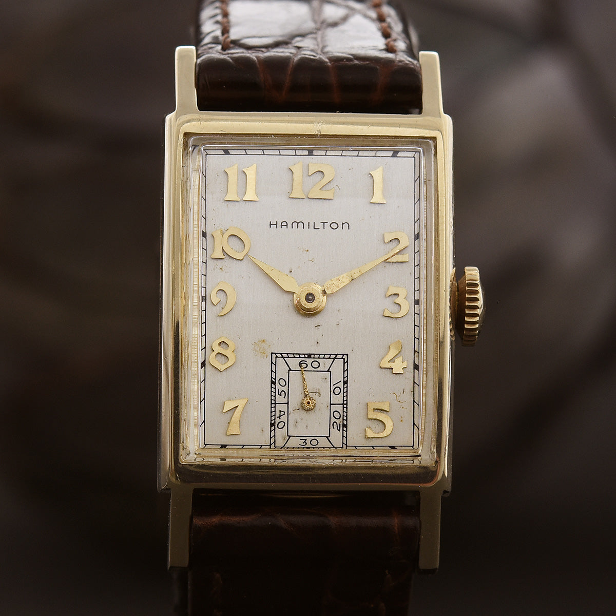 1950 HAMILTON USA 'Brock' 14K Gold Gents Dress Watch – empressissi