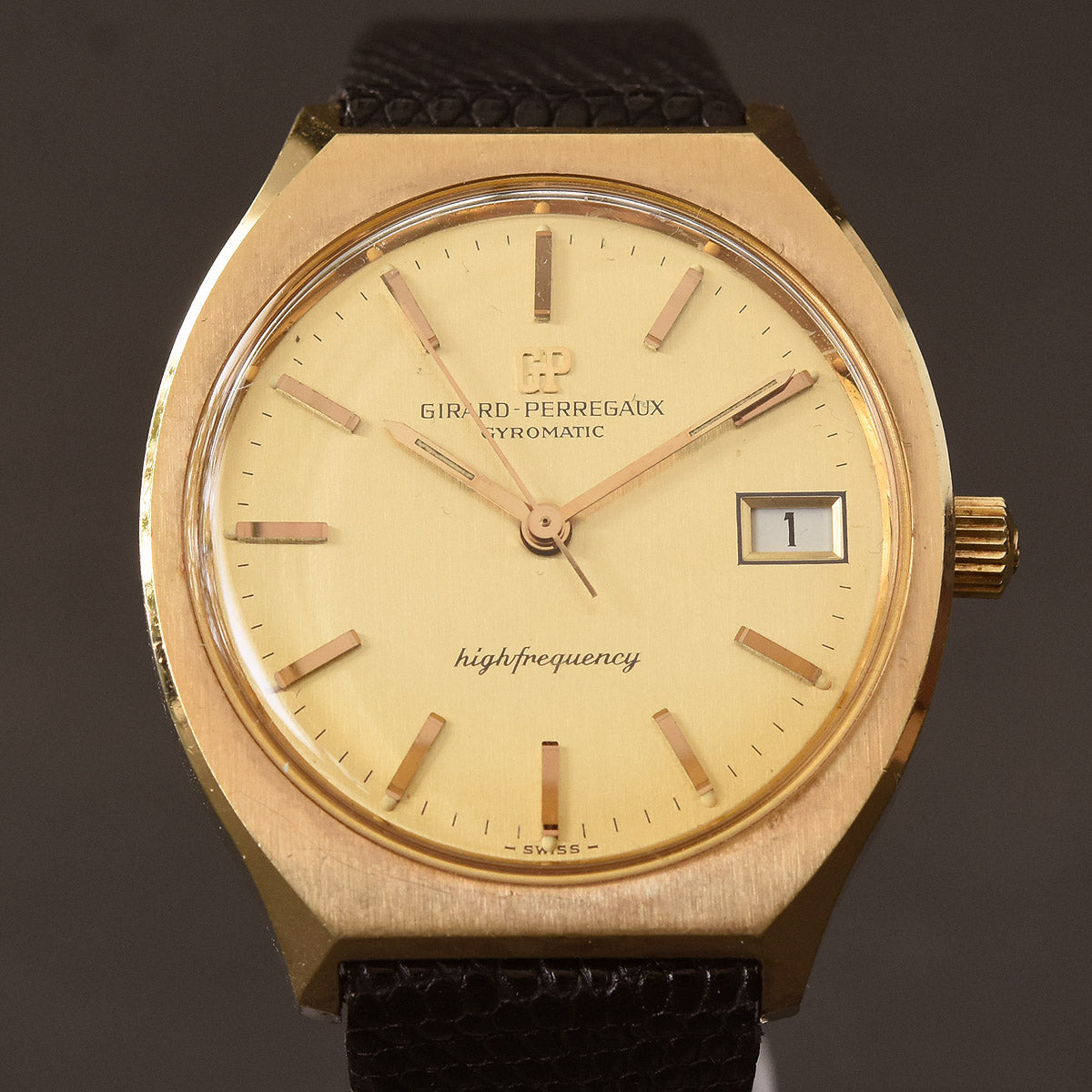 70s NOS GIRARD-PERREGAUX HF Automatic Swiss Date Gents Watch – empressissi