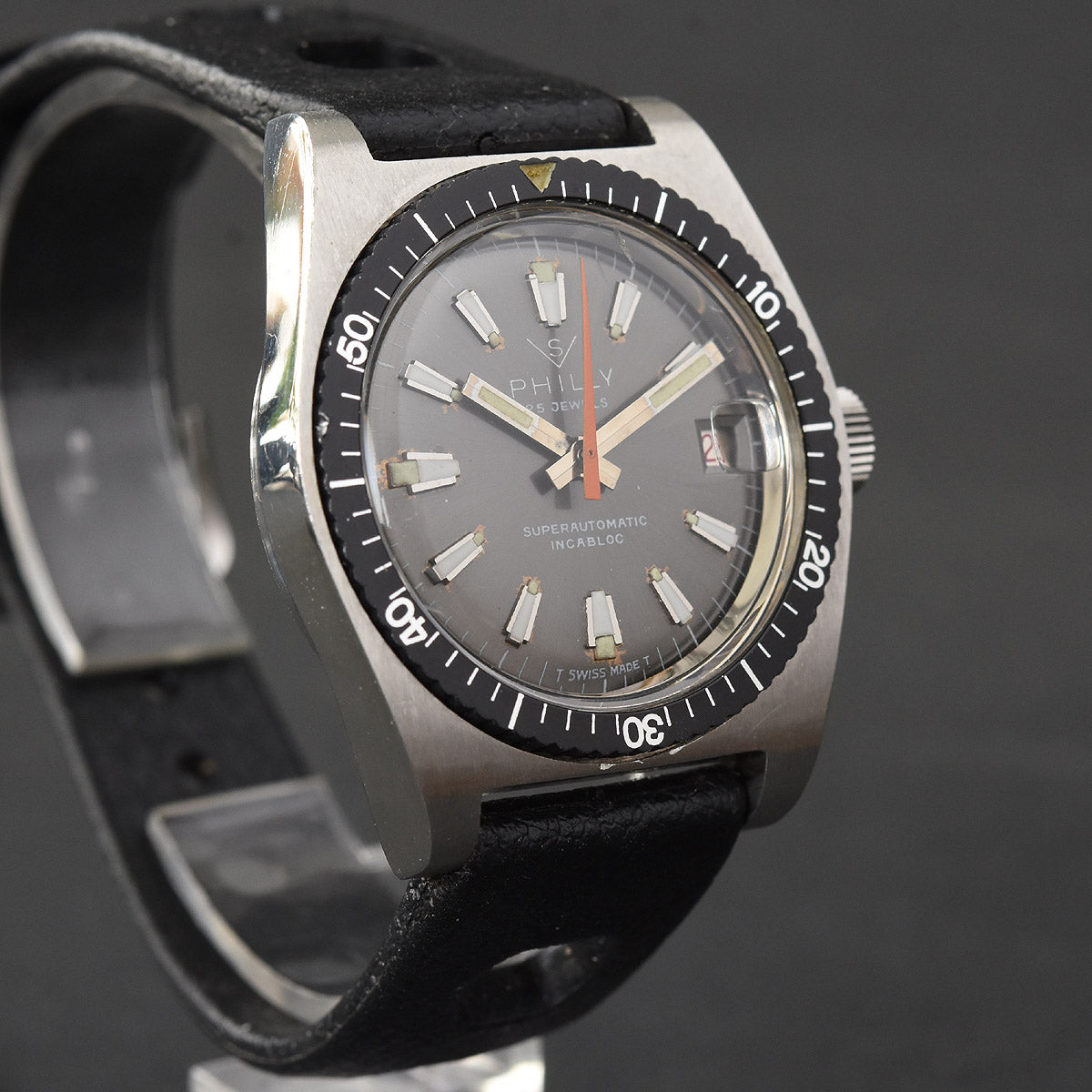 70s PHILLY Superautomatic 20ATM Vintage Swiss Diver Watch – empressissi