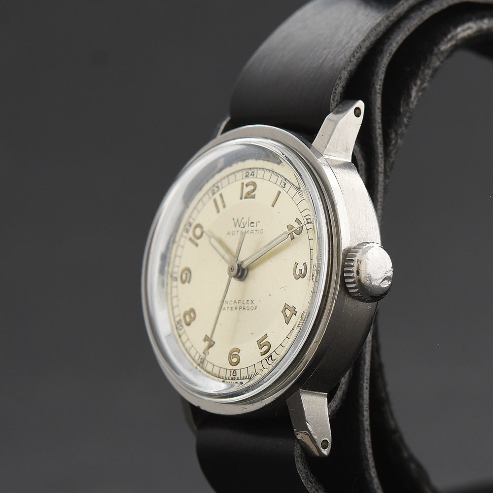 40s WYLER IncaFlex Bumper Automatic Gents Military Style Watch ...