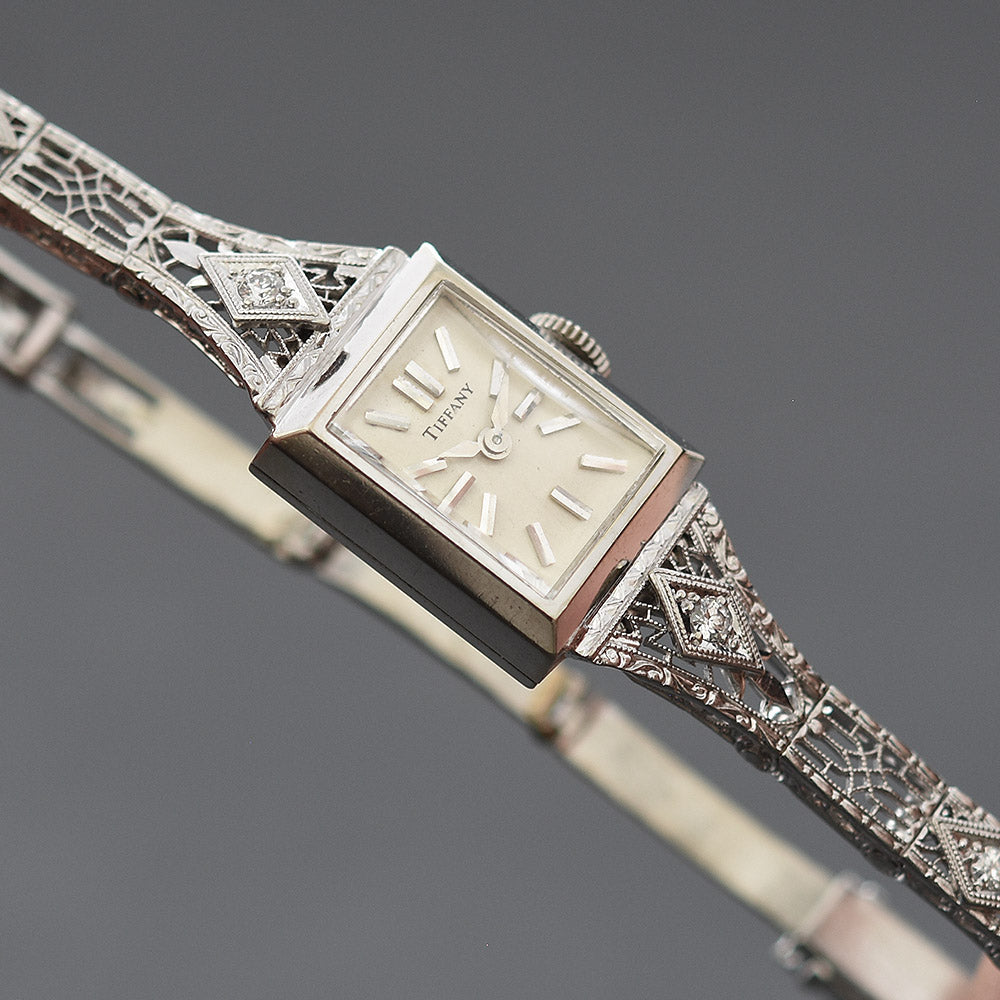 60s UNIVERSAL GENEVE Ladies 14K Gold/Diamonds Custom Art Deco Watch ...