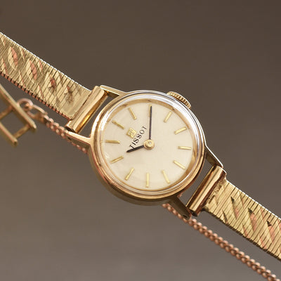 60s TISSOT Ladies 14K Solid Gold Vintage Cocktail Watch – empressissi
