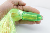 Moyes Lures Poison Green Mirrored Sicario Bullet 8" 4.8oz Flashabou