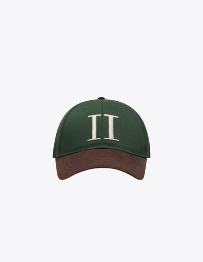 Les Deux MEN Baseball Cap Suede II Cap 546856-Pine Green/Ebony Brown