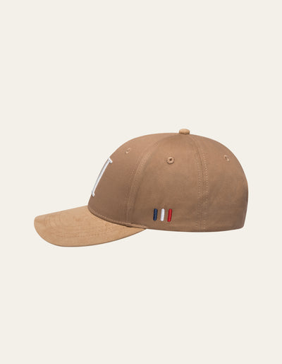 Les Deux MEN Baseball Cap Suede II Cap 842218-Camel/Light Ivory