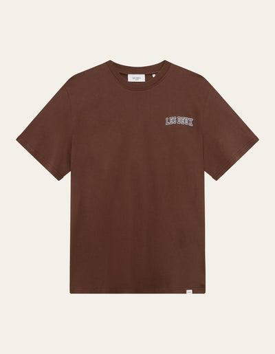 Les Deux MEN Blake T-Shirt T-Shirt 856420-Ebony Brown/Sky Blue