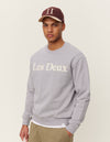 Les Deux MEN Charles Sweatshirt Sweatshirt 310201-Light Grey Melange/White