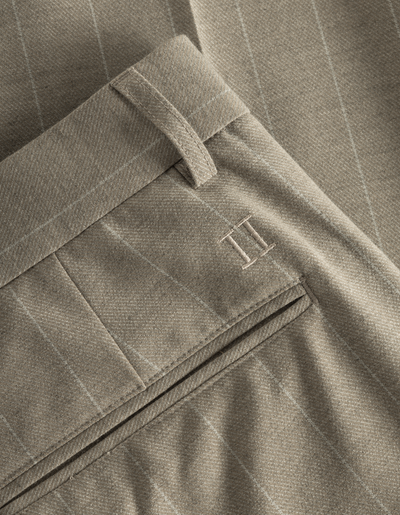 Les Deux MEN Como Reg Twill Pinstripe Suit pants Pants 836215-Light Sand Melange/Ivory