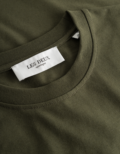 Les Deux MEN Crew T-Shirt T-Shirt 555550-Forest Green/Surplus Green