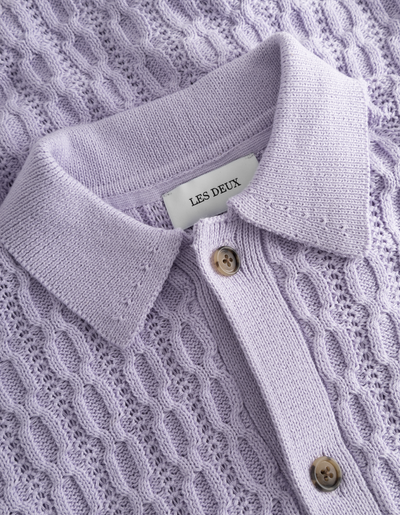 Les Deux MEN Garrett Knitted Shirt Shirt 648648-Light Orchid